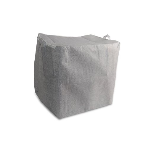 Bolsa de guardado con cierre gris espigada 48x44x48cm 110L