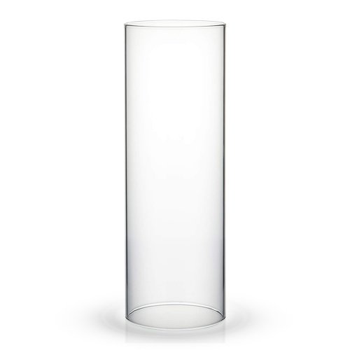 Violetero cilíndrico de vidrio transparente 8x20cm