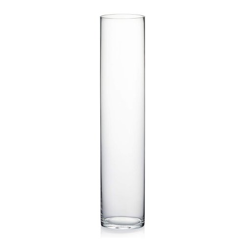 Violetero cilíndrico de vidrio transparente 5x30cm