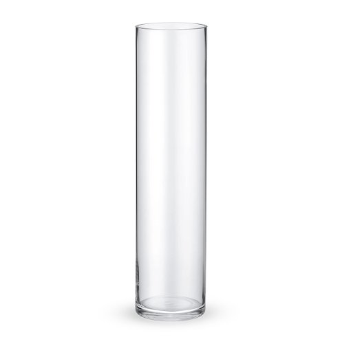 Violetero cilíndrico de vidrio transparente 6x25cm
